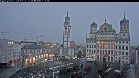 Webcam Augsburg Rathausplatz, Augsburg, 494m